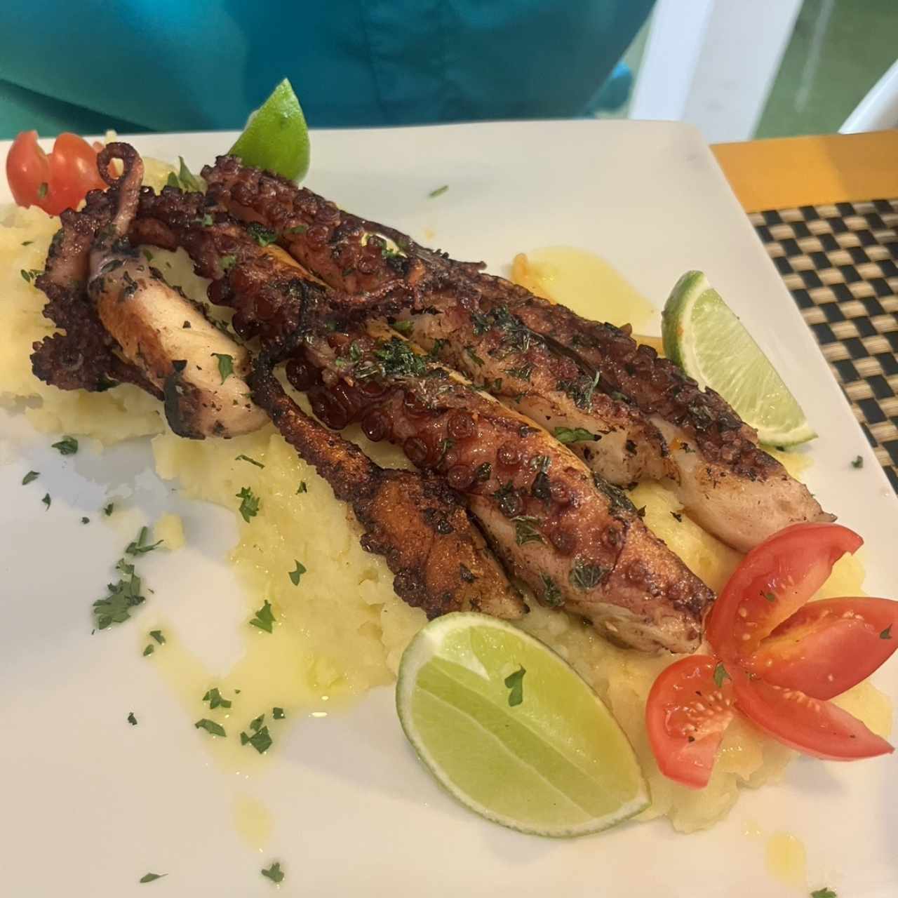 Pulpo Grande al Grill con ensalada Mixta