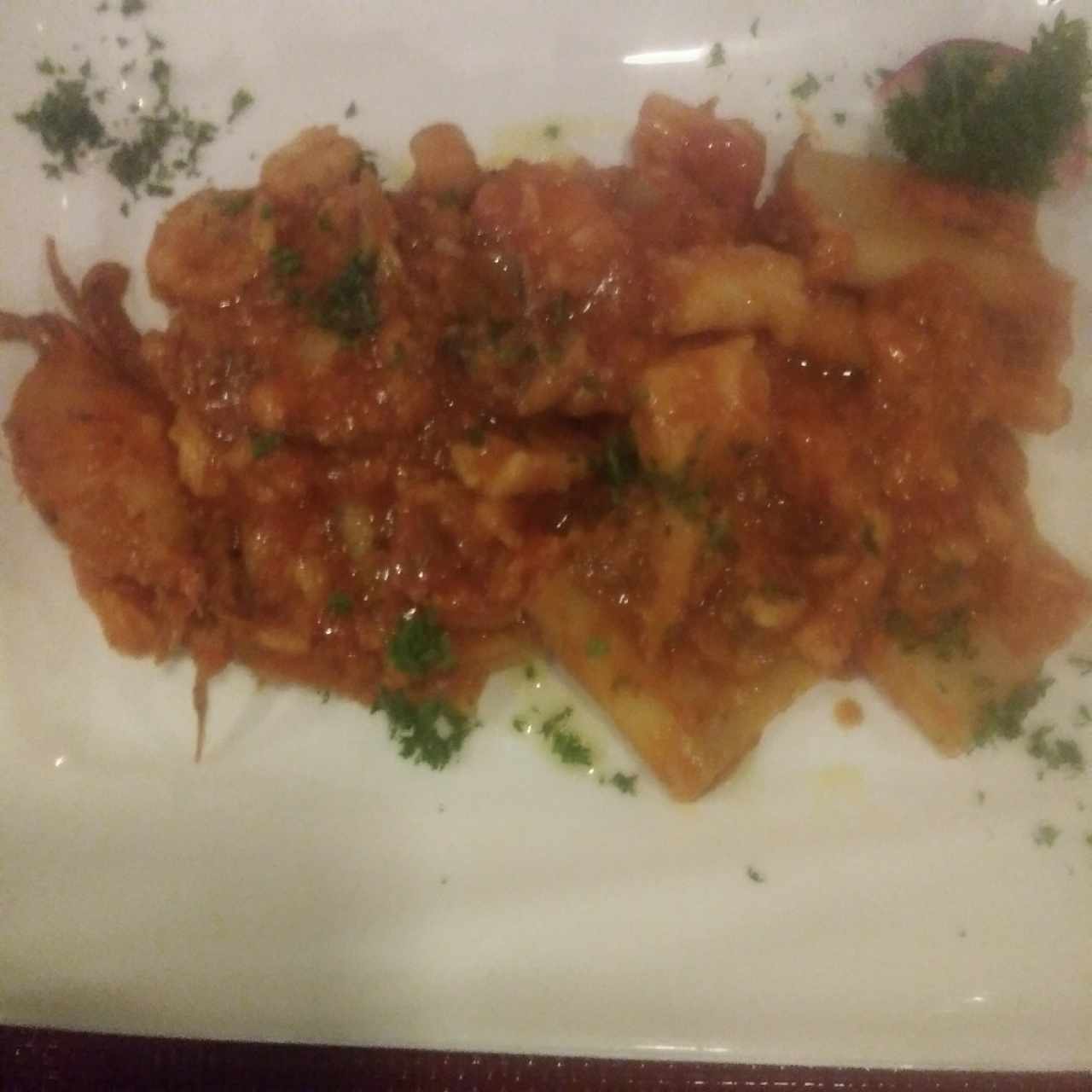 otra rica pasta con mariscos 