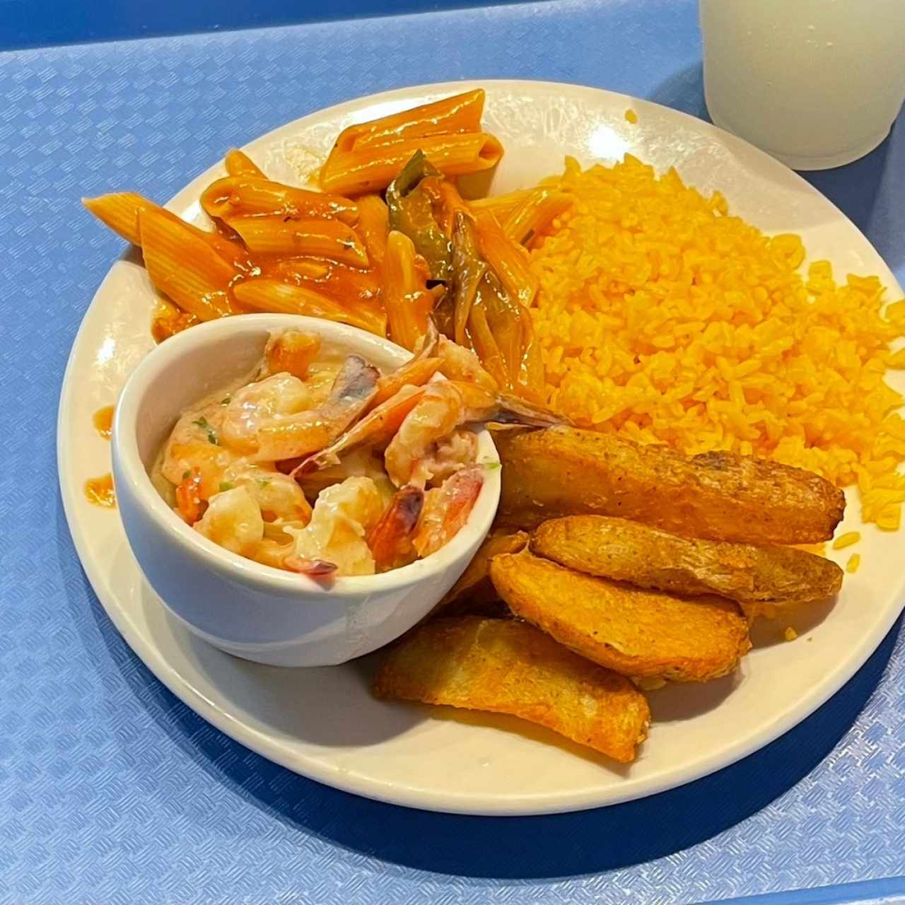Arroz amarillo para estar el plátano