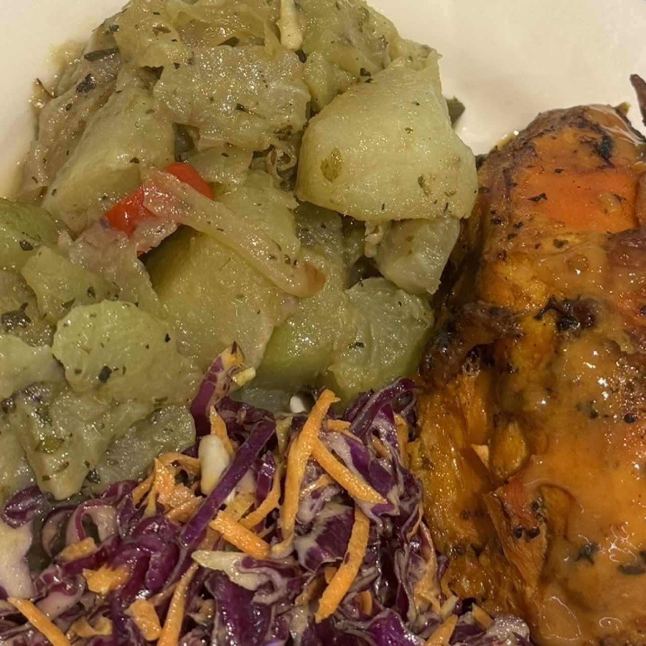 1/4 pollo al horno ensaladas