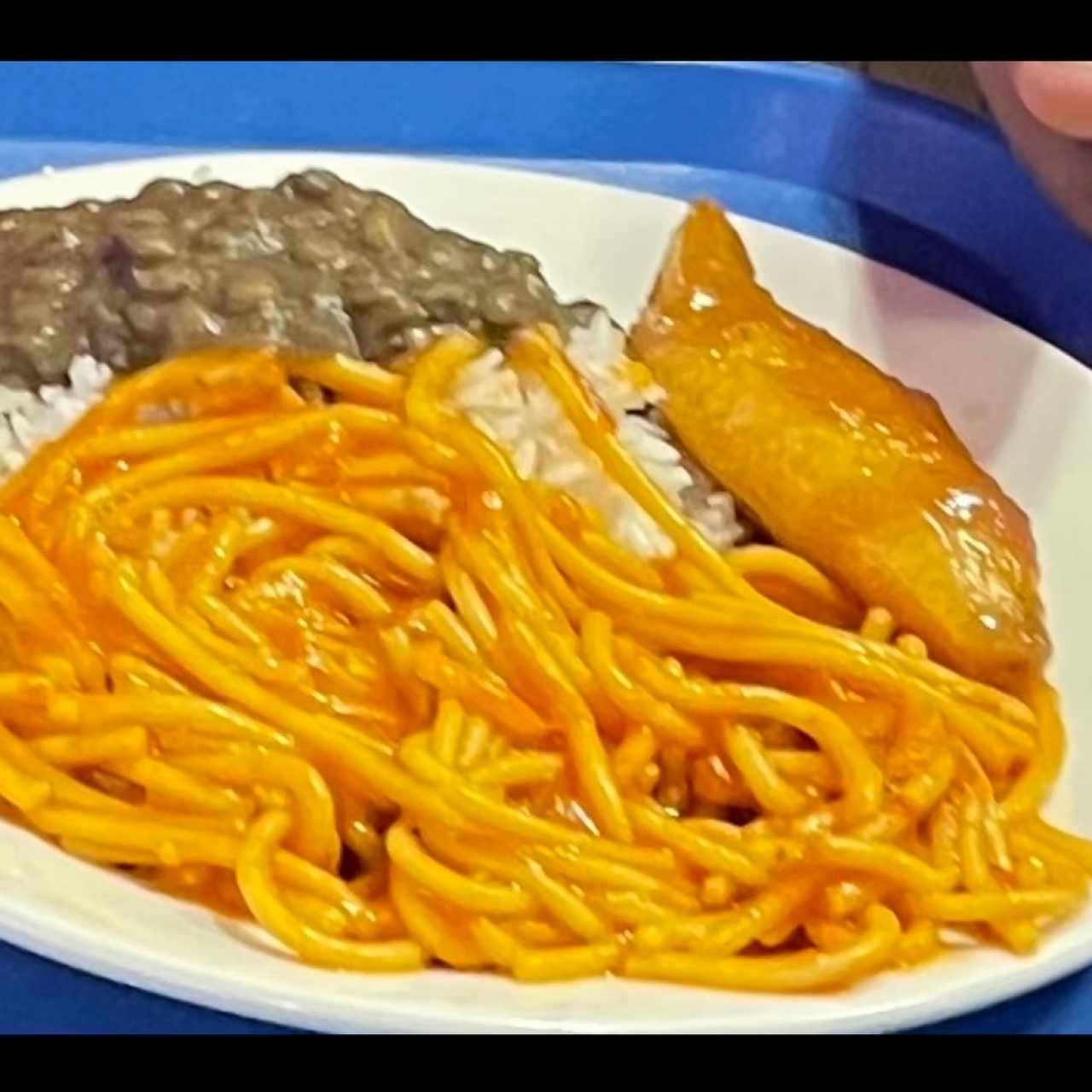 Pasta lentejas plátano 