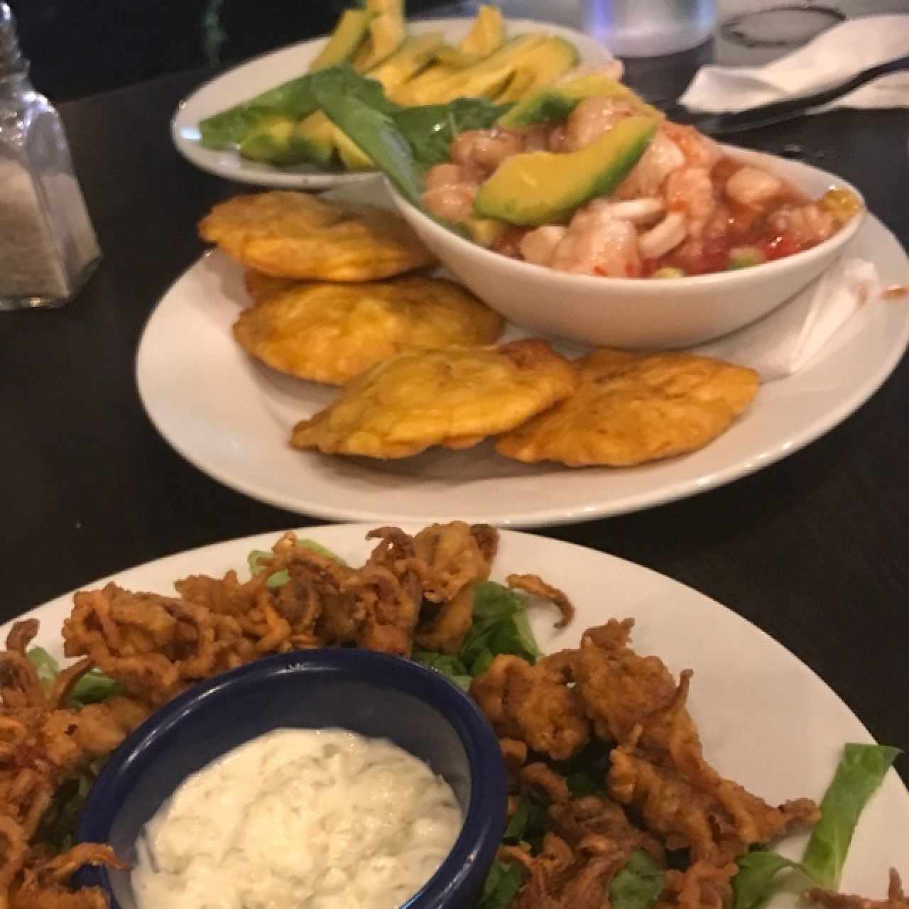 arañitas y ceviche tropical 