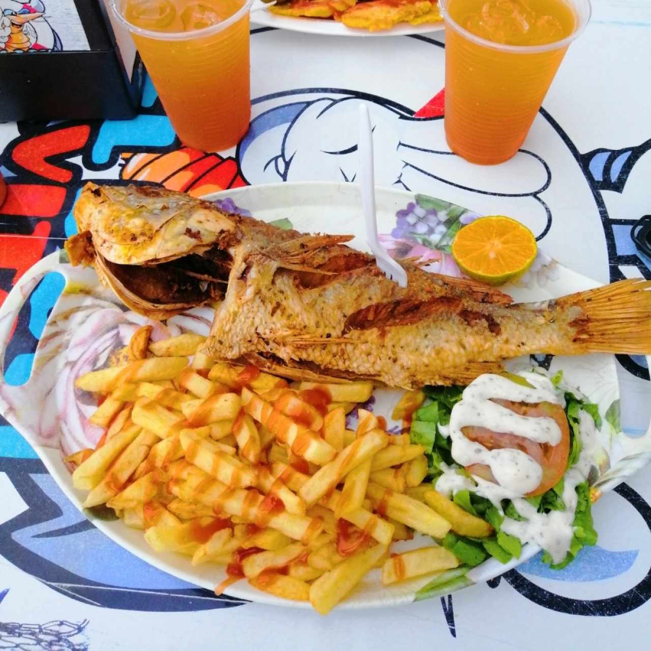 Pargo Blanco con papas