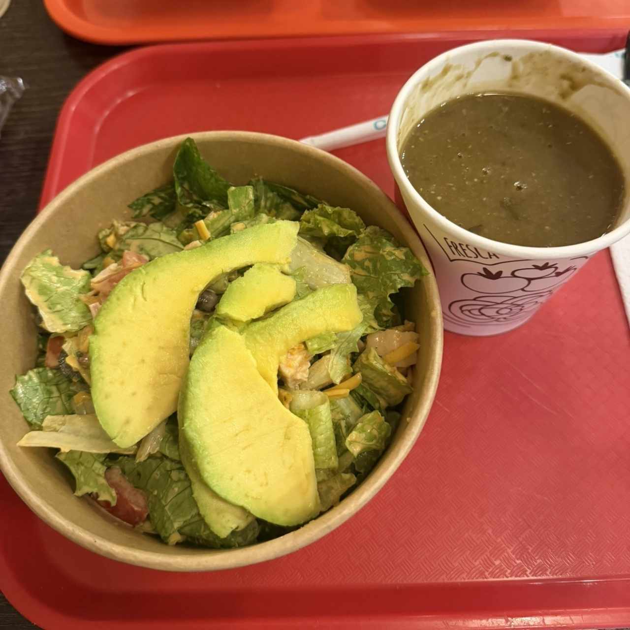 Ensalada y sopa de lentejas