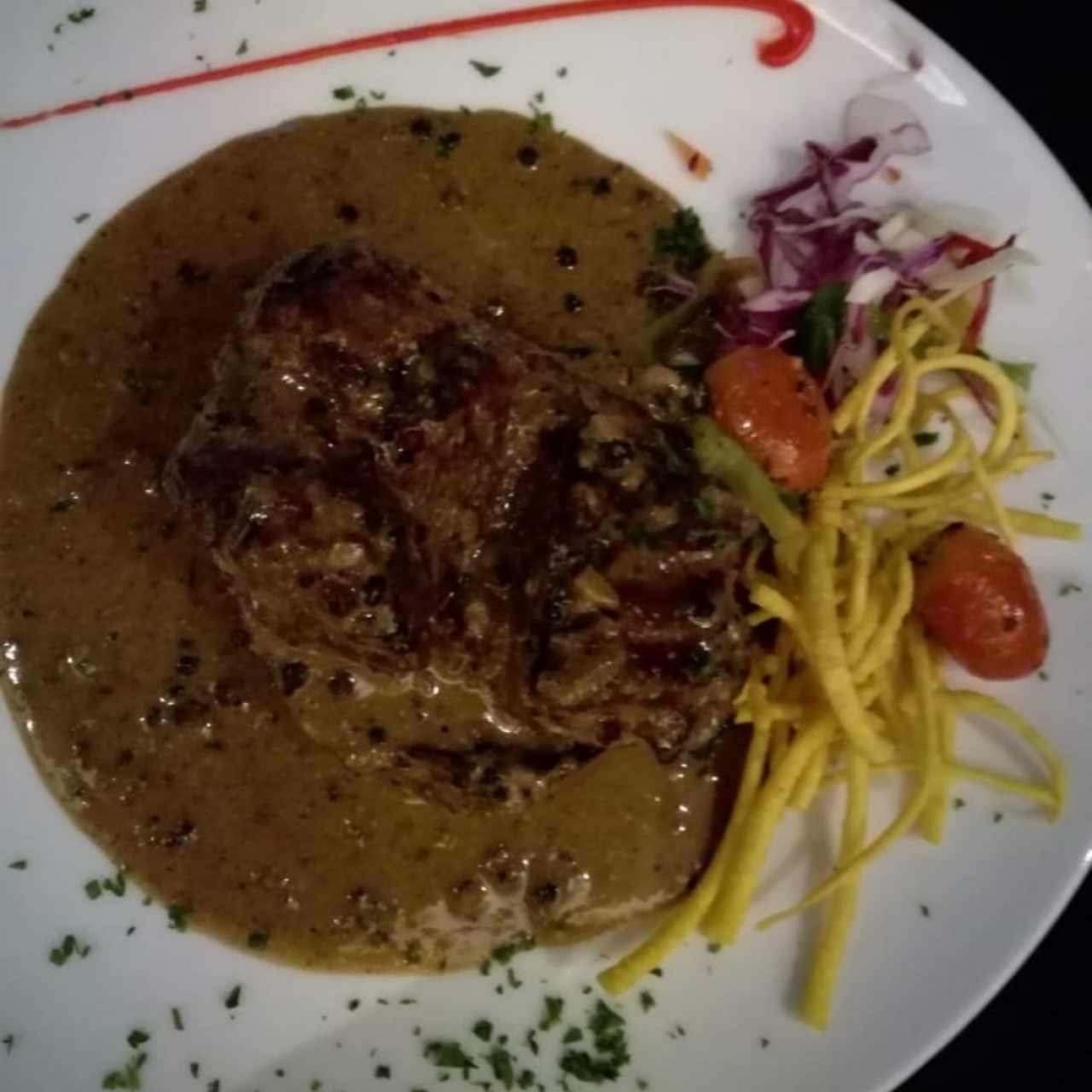 Filete de res a la pimienta