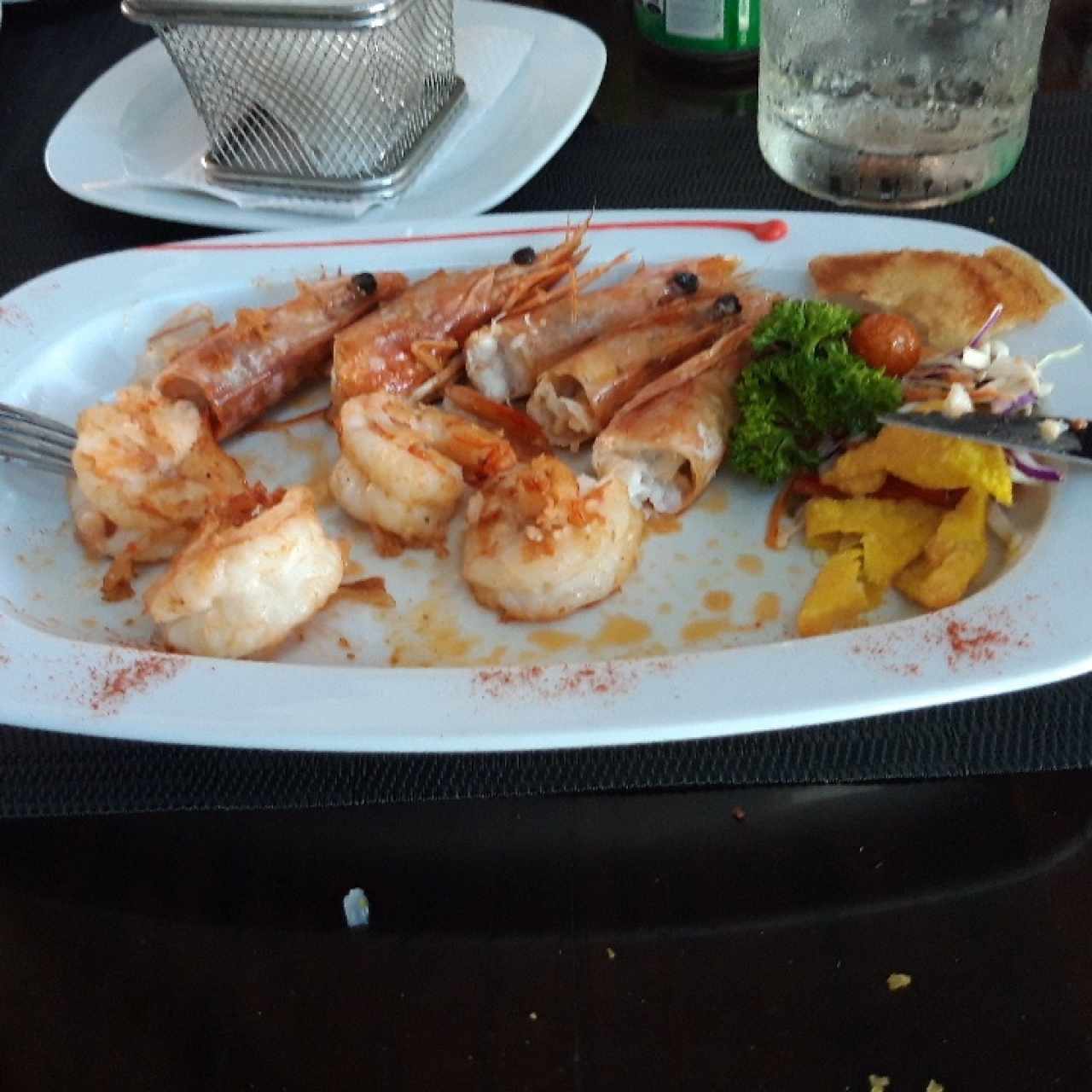 langostinos  a la  plancha