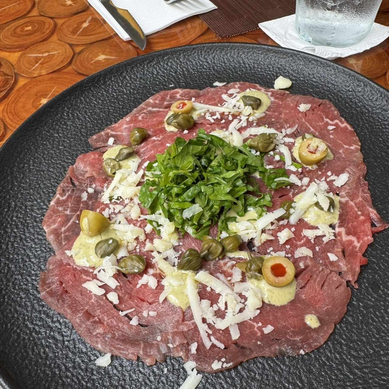 Entrantes fríos - Carpaccio de salmón