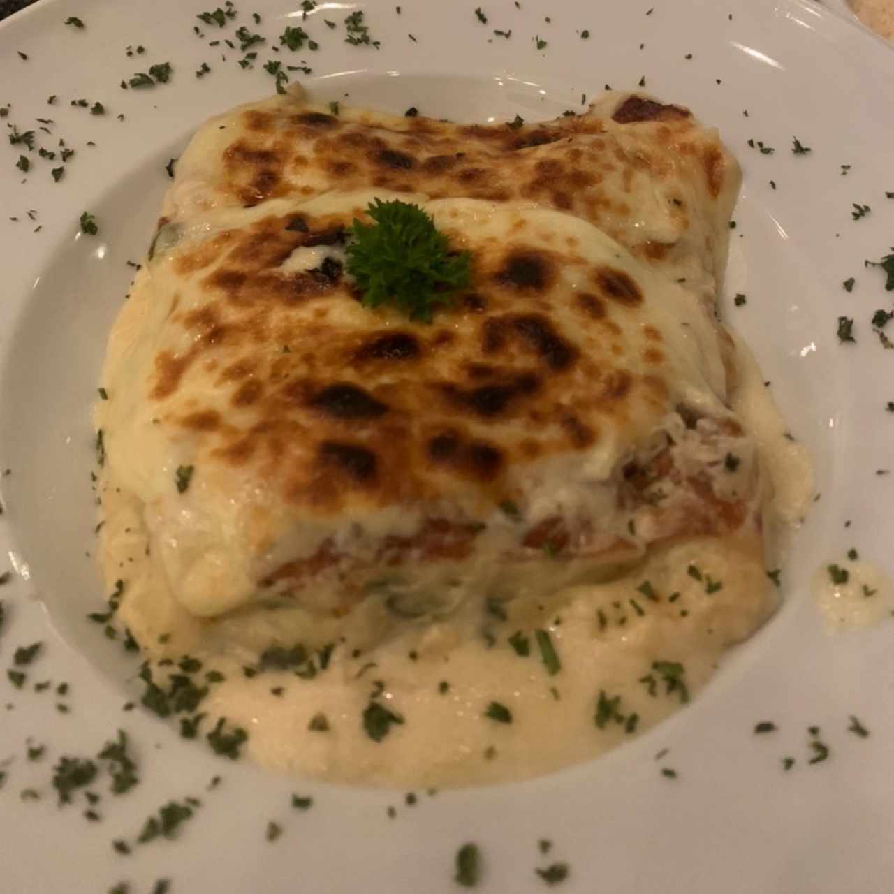 Lasagna pollo y espinacas