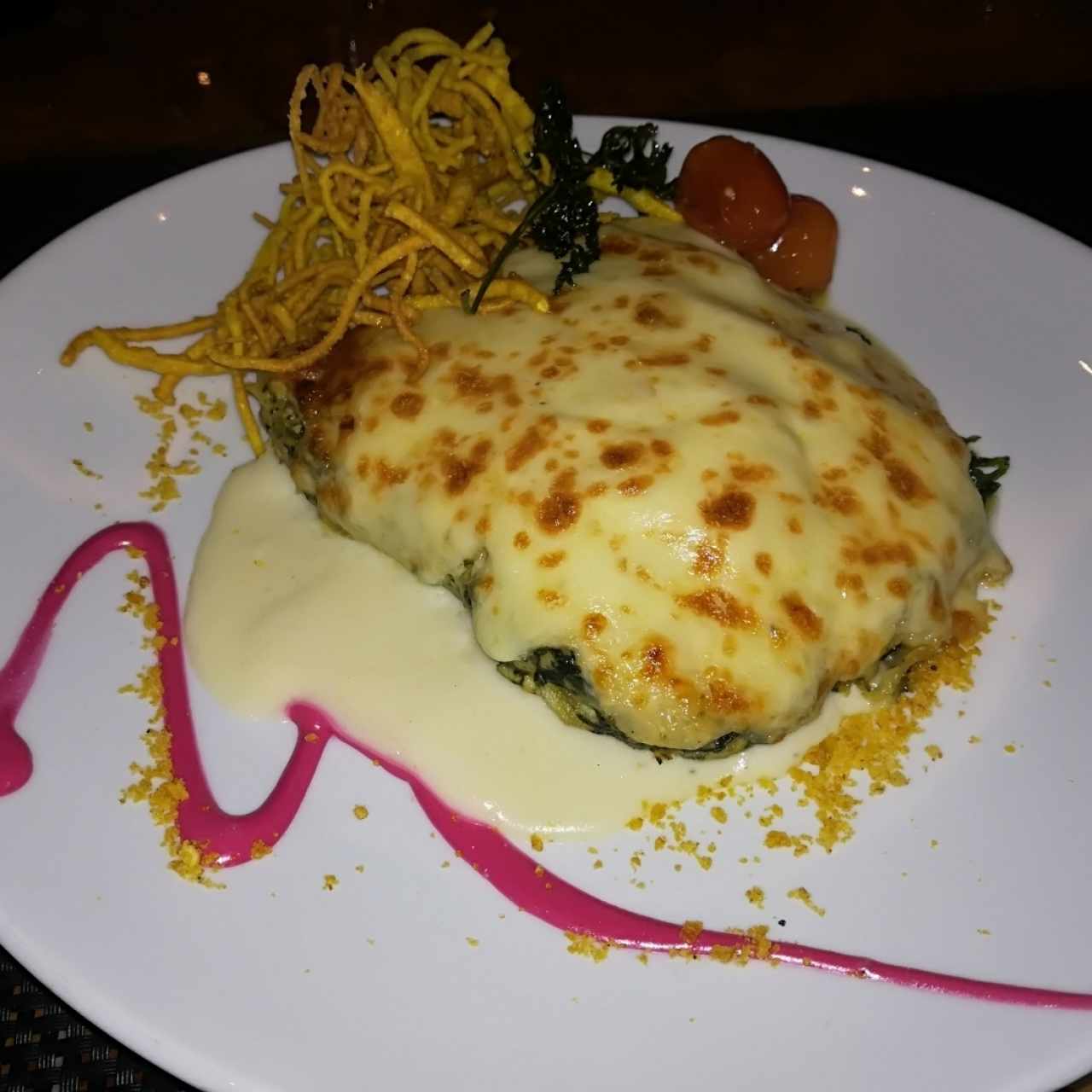 Lasagna pollo y espinacas