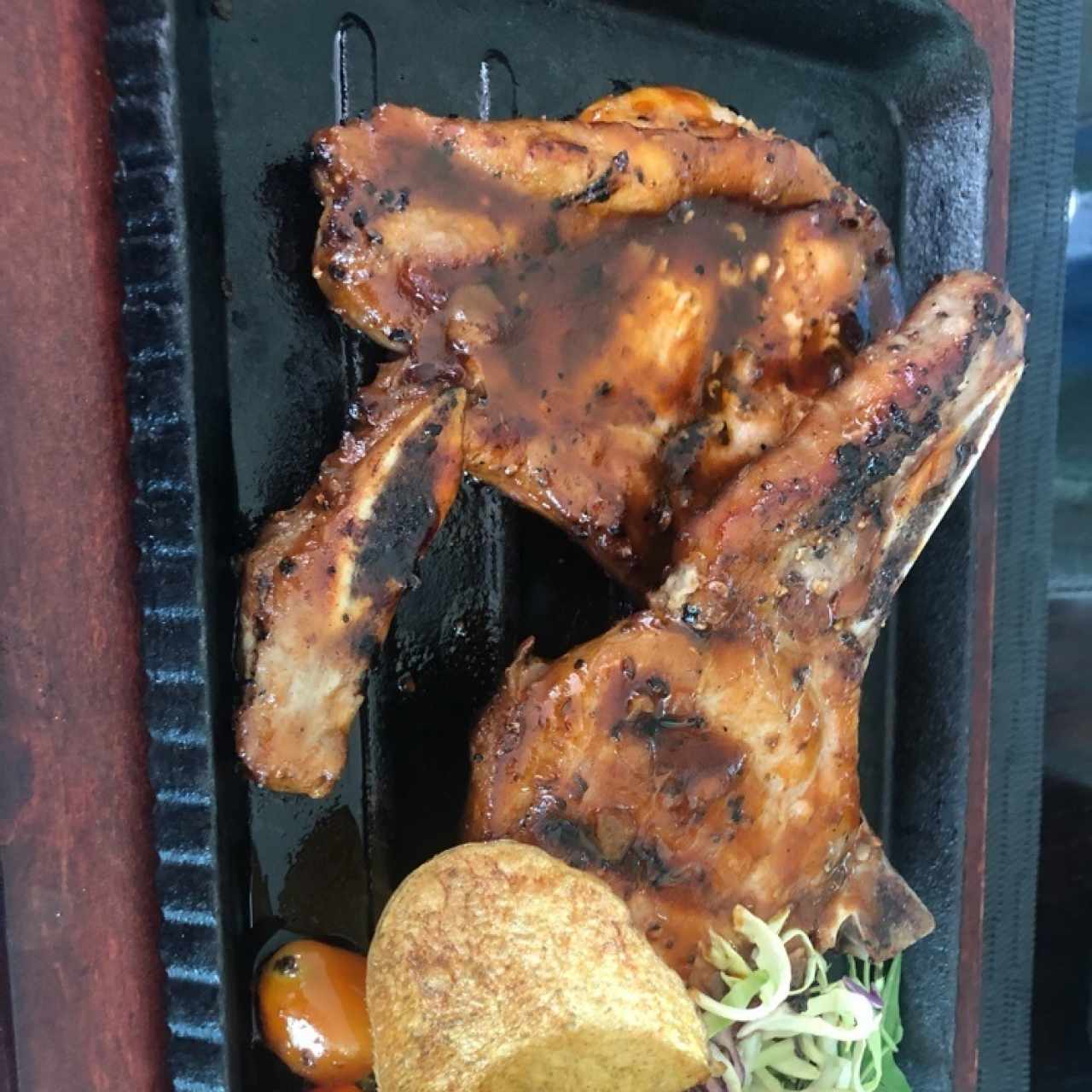 Chuleta de cerdo al carbón