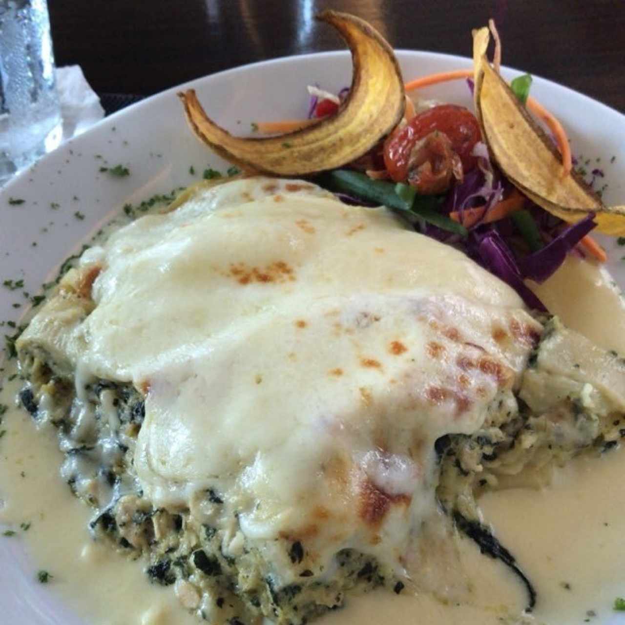Lasaña de Pollo y Espinaca