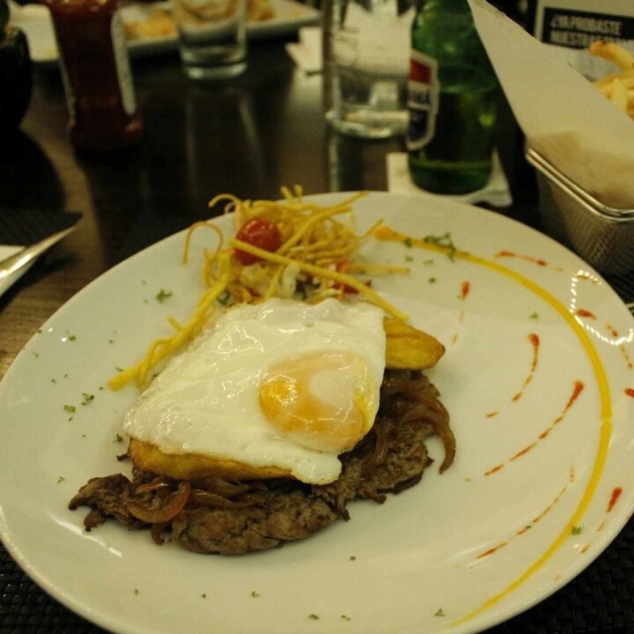 Milanesa de res a la napolitana