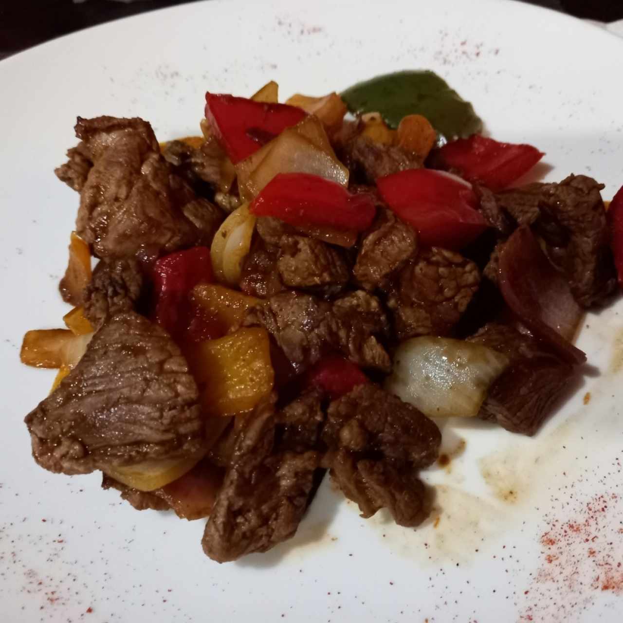 Filete de res troceado a la plancha