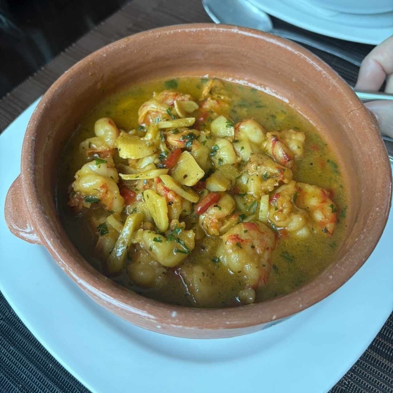 Entrantes calientes - Camarones al Ajillo