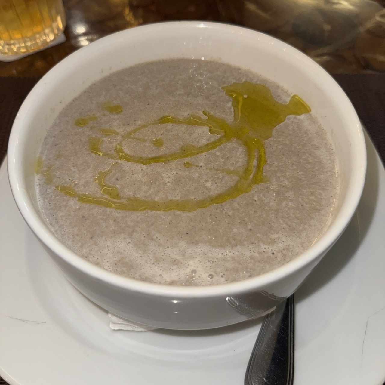 Crema de hongos con toque de Aceite de oliva