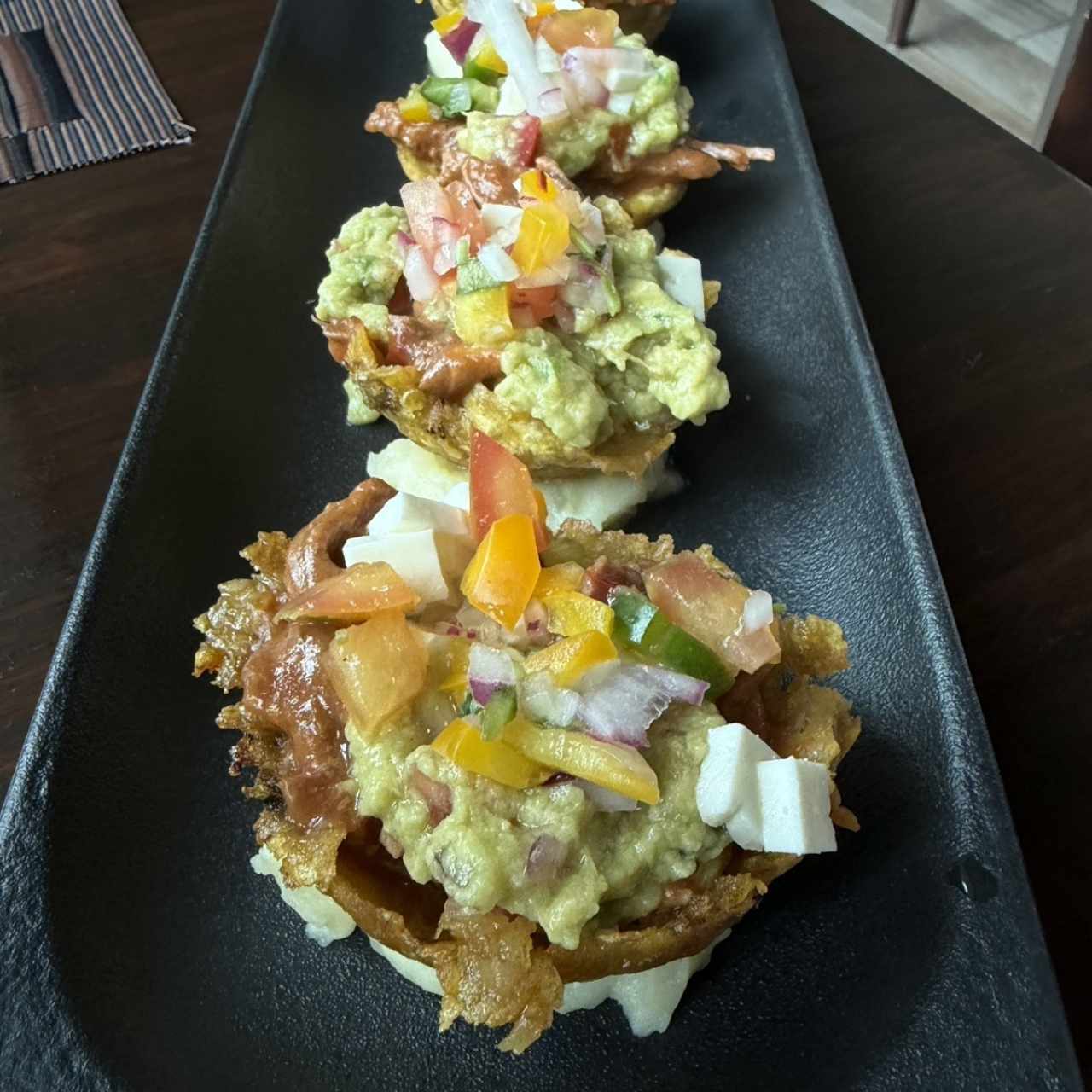 Patacones rellfnos de marisco
