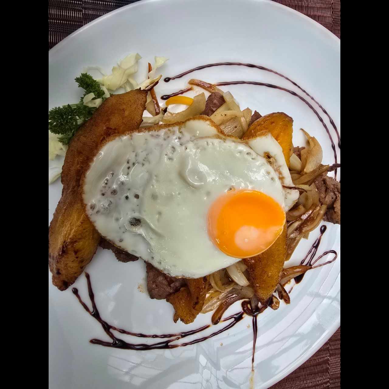 Filete de res a la cubana