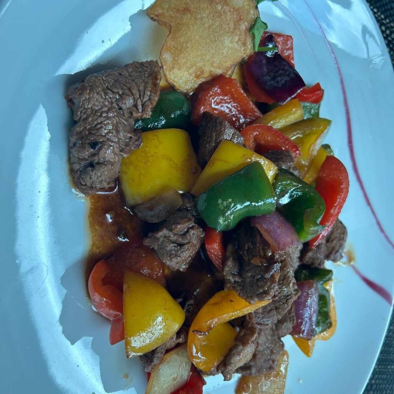 Filete de res troceado a la plancha