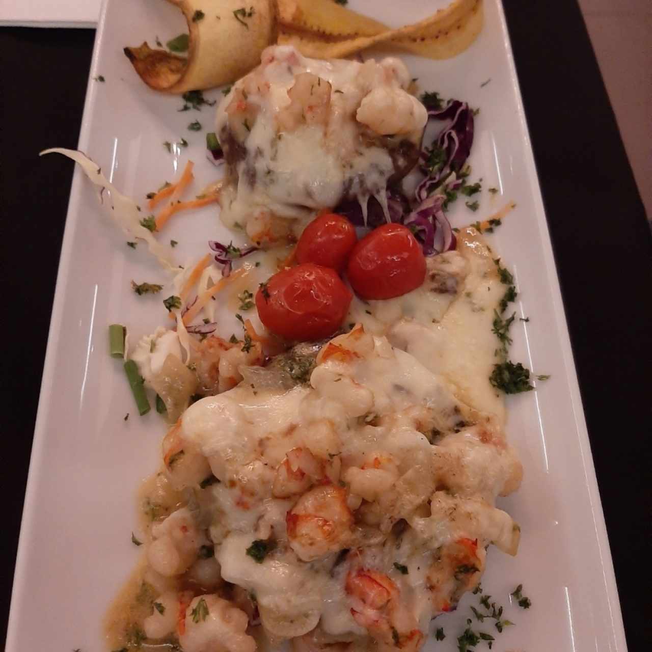 Portobellos grill con camarones