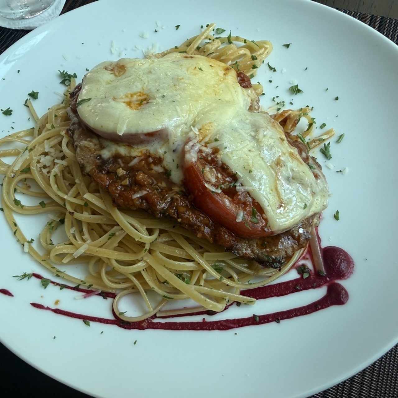 Bistec de Res con Queso gratinado