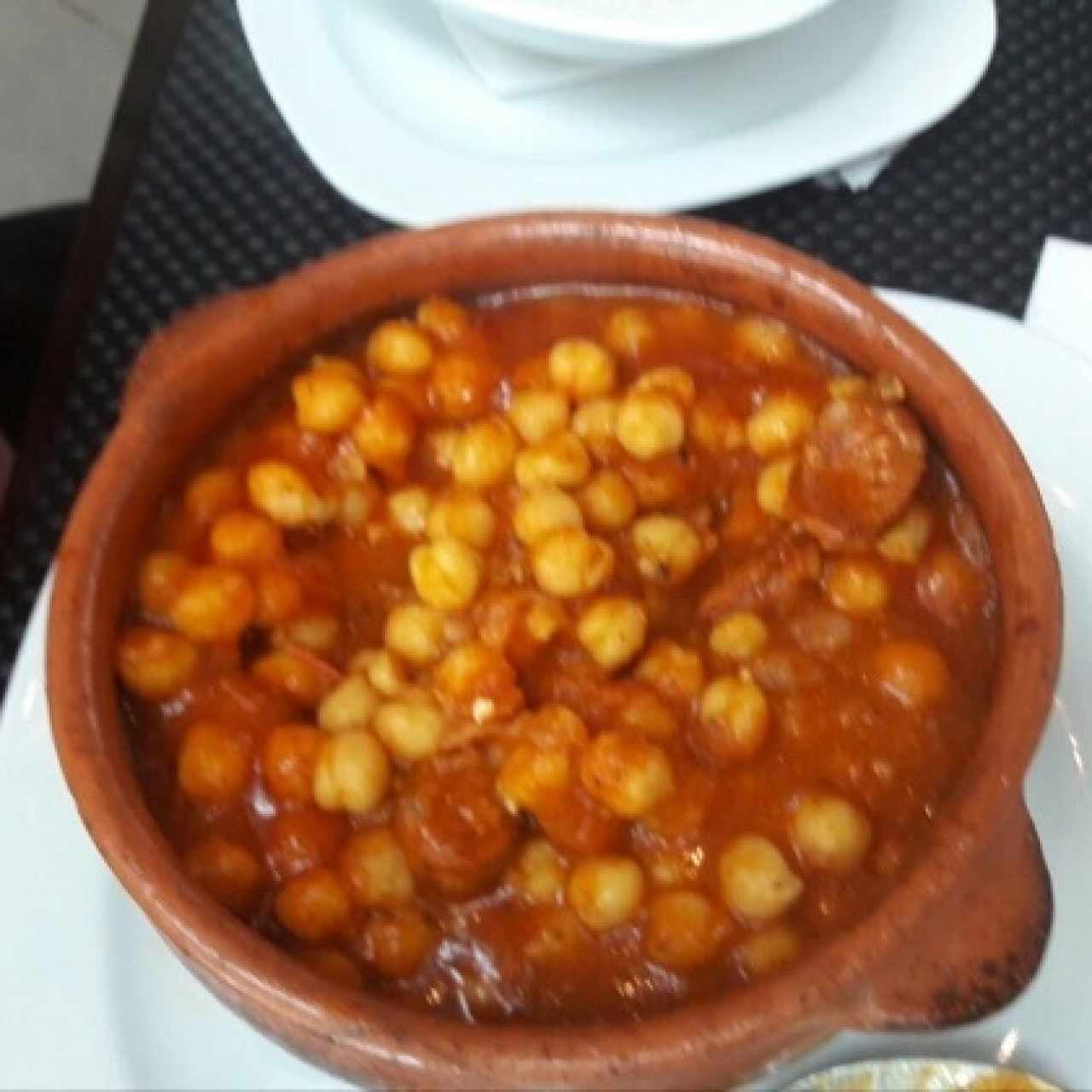grabanzos con chorizo!