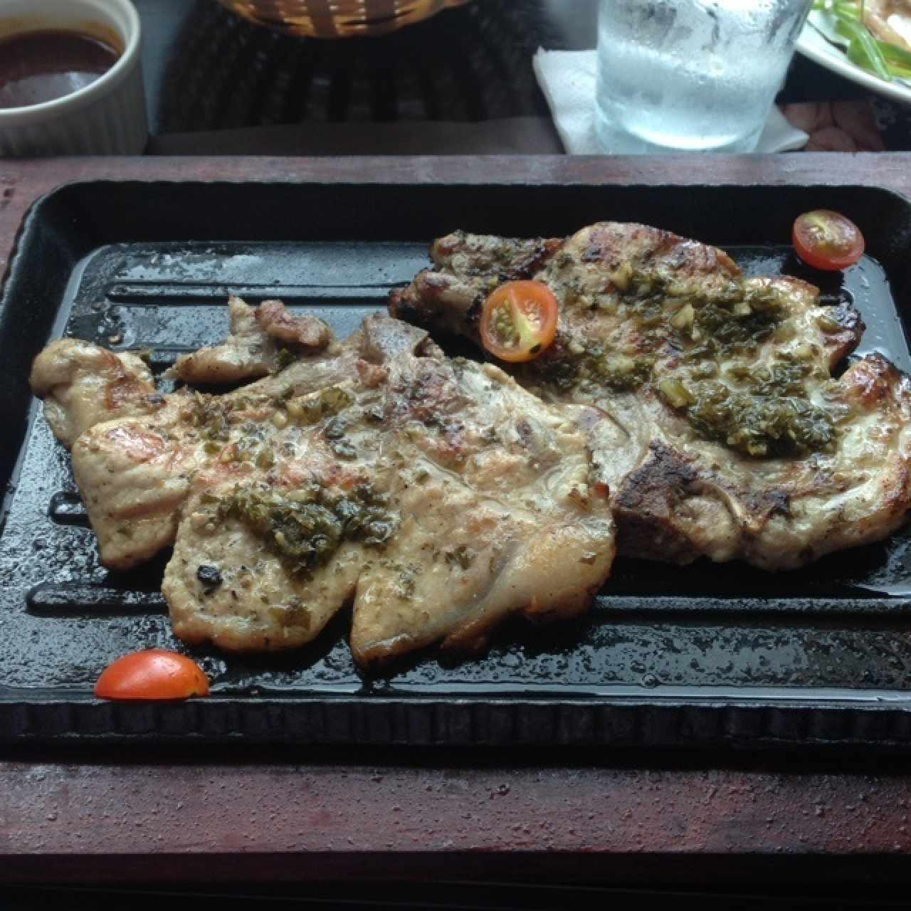 Chuleta de cerdo al carbón