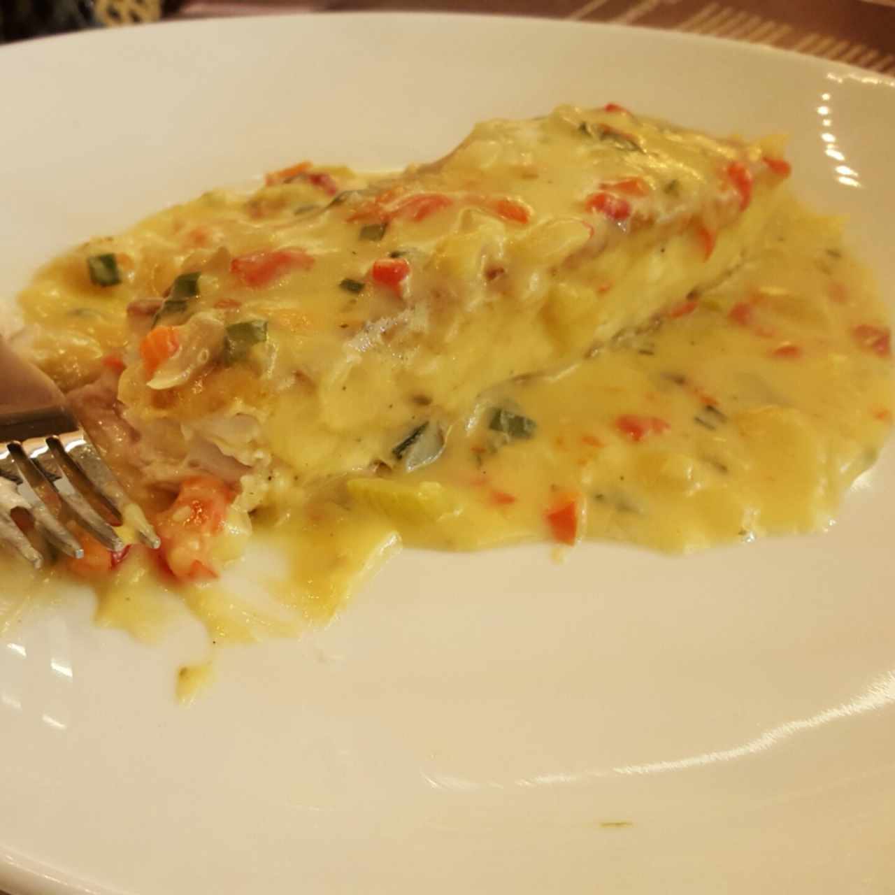 Corvina sudada en leche de coco