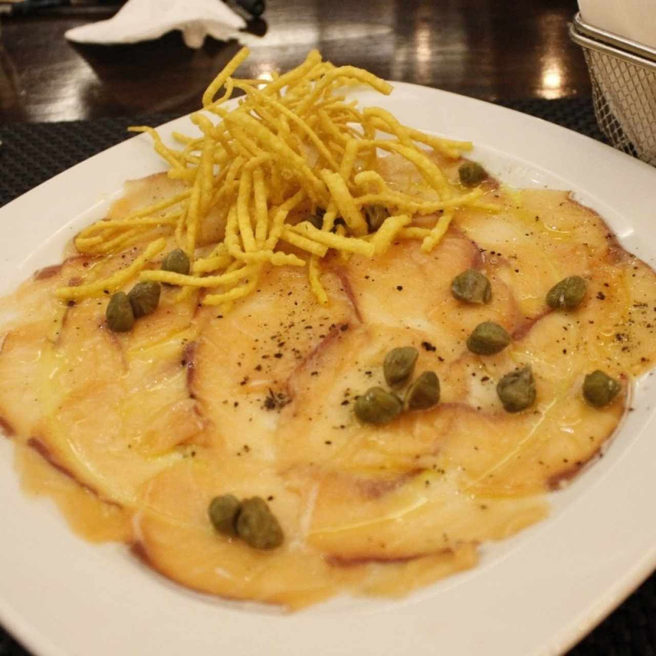 Entrantes fríos - Carpaccio de salmón