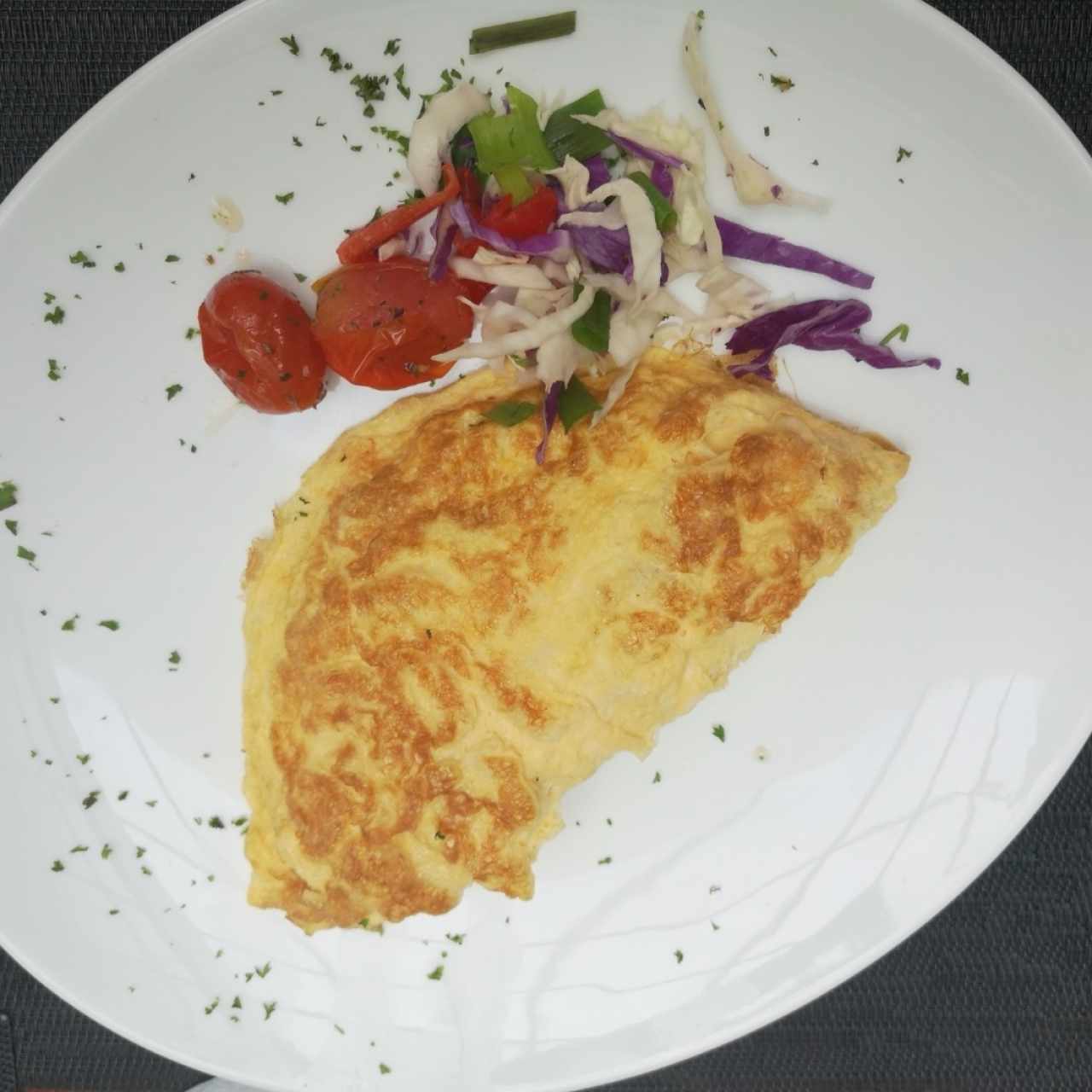 Omelette de jamón y queso