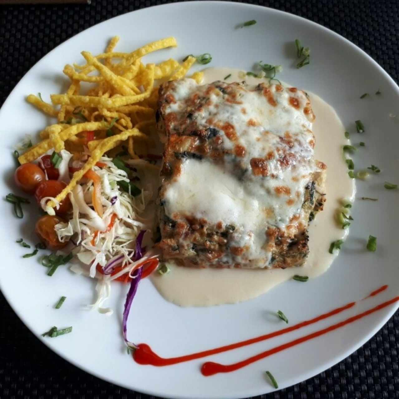 Lasagna de pollo y espinacas