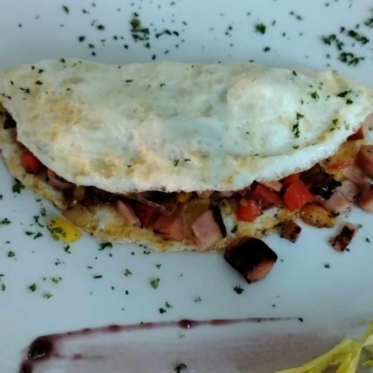 omelette de claras con vegetales