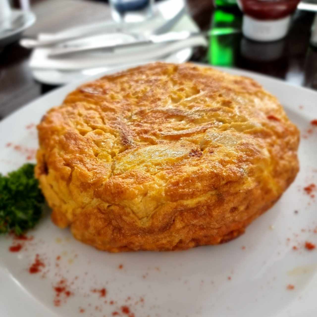 Tortilla española con chorizo estilo madero