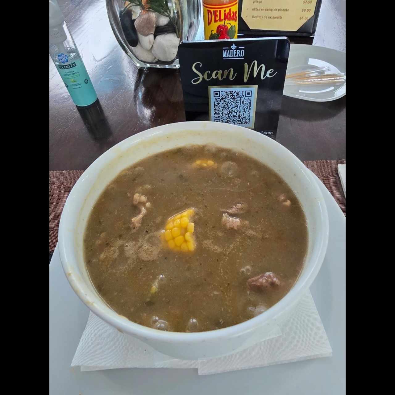 Sopa de lentejas con carne