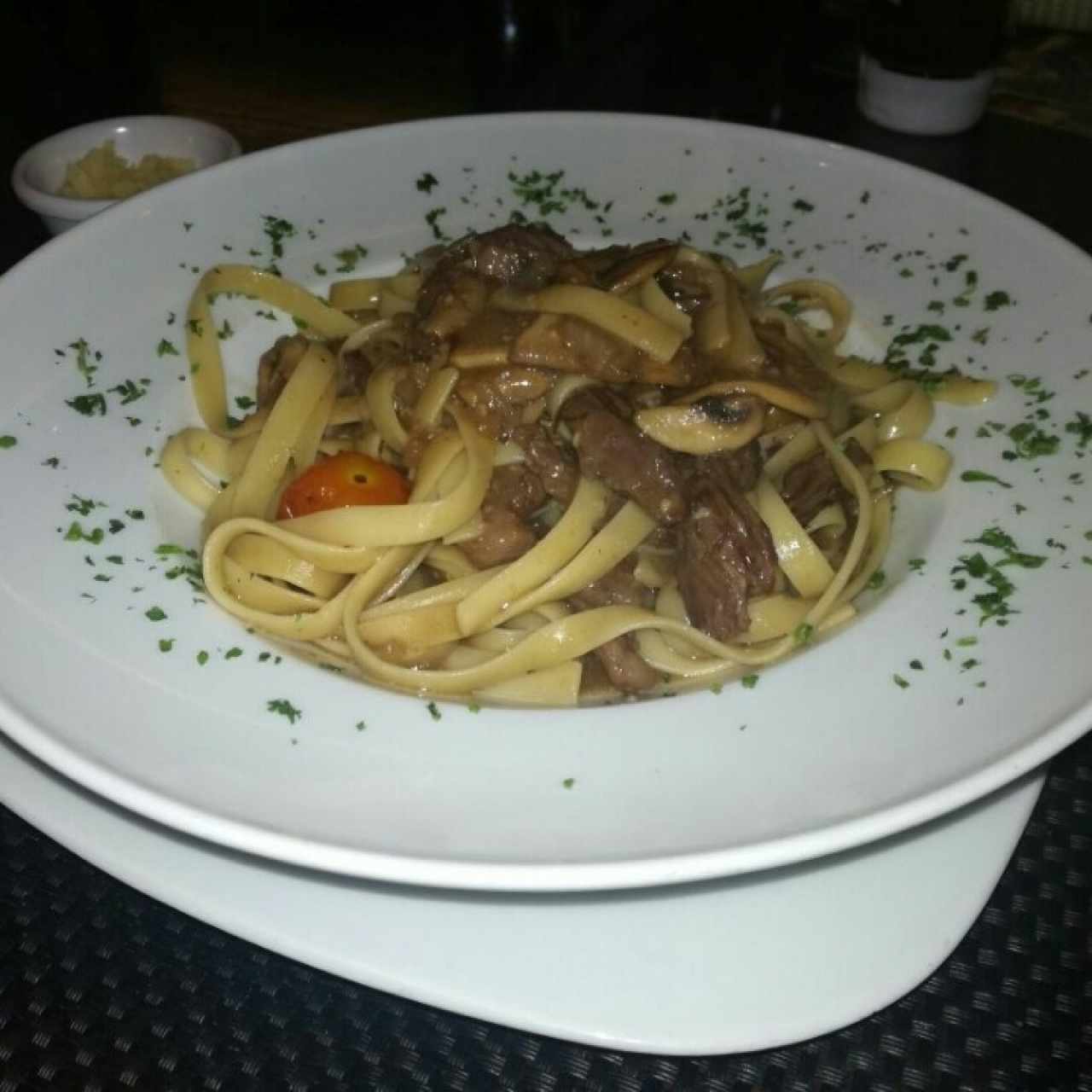 Fettucine con Entraña