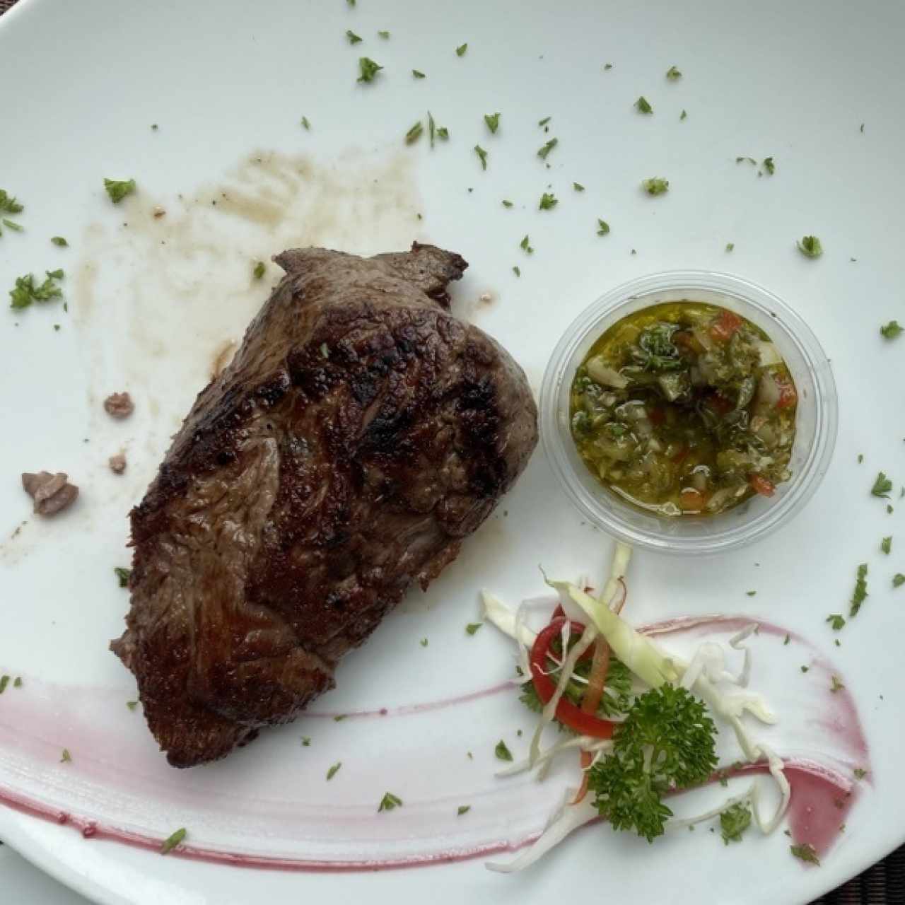 Carne asada con chimichurri