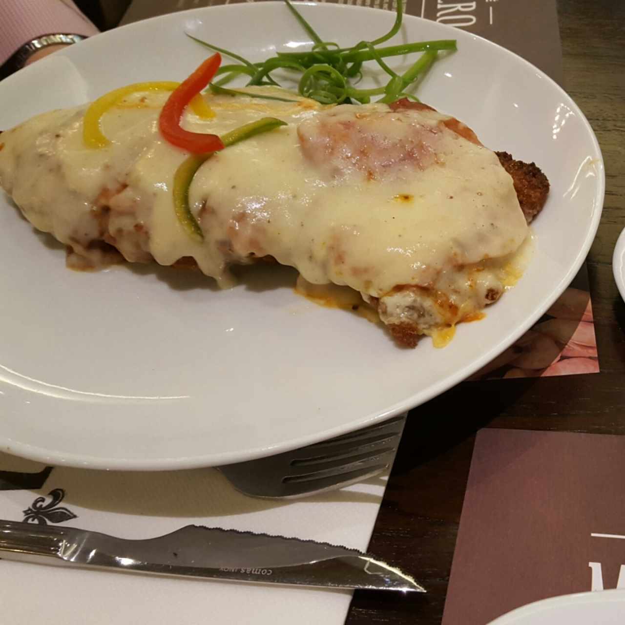 Milanesa de res napolitana