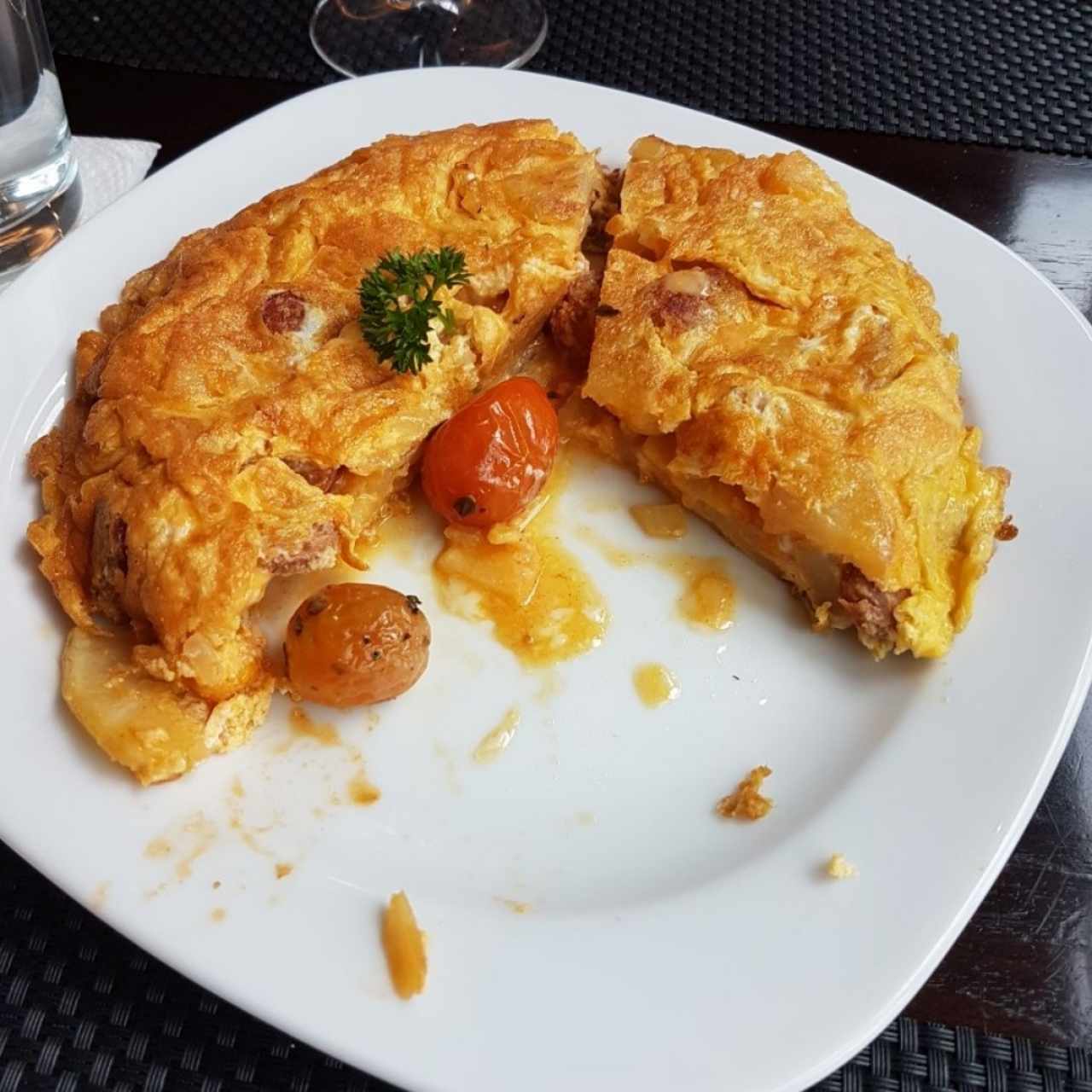 Tortilla española con chorizo
