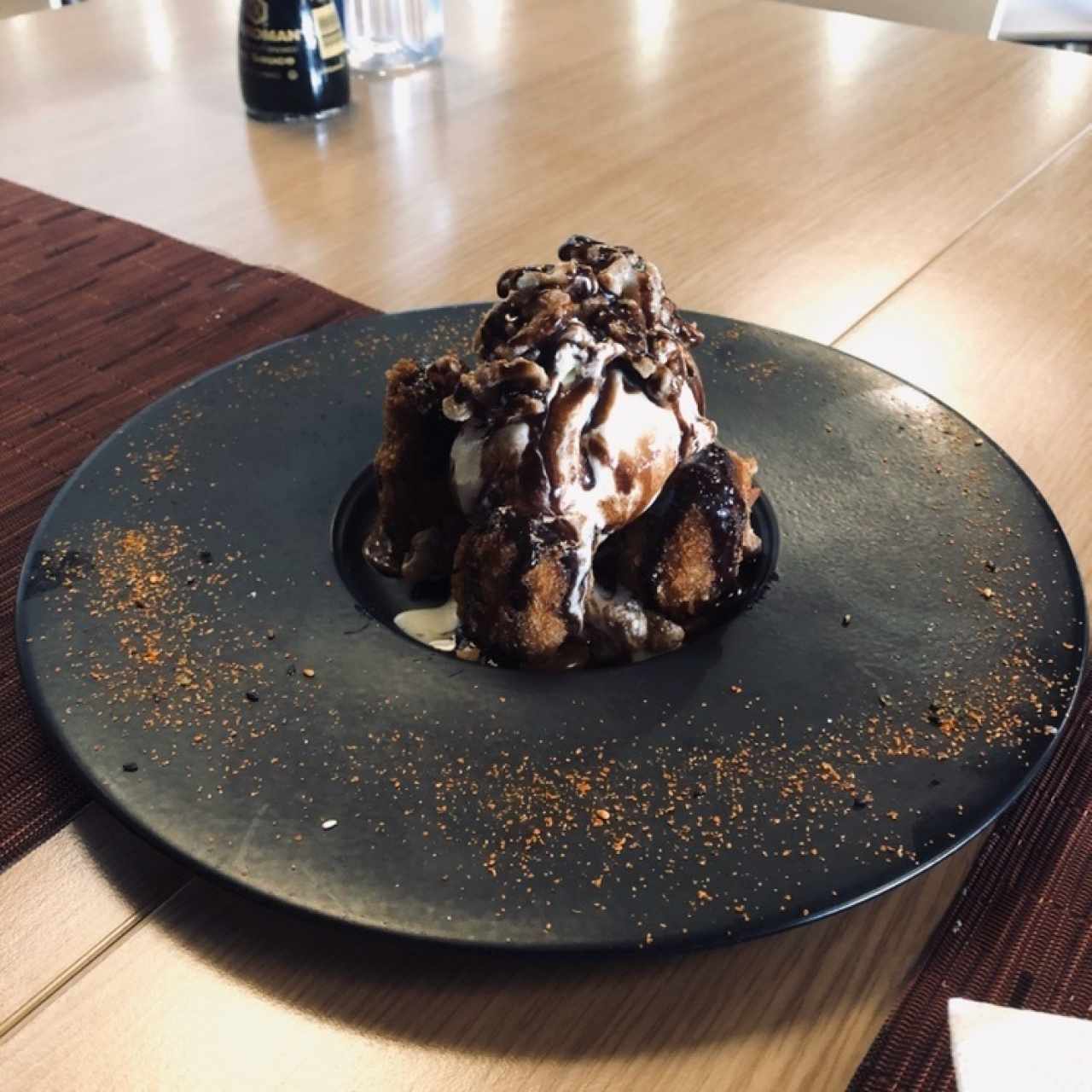 Banana tempurizada con Nutella