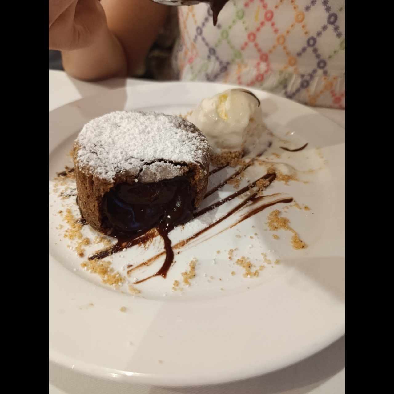 Chocolate lava con helado