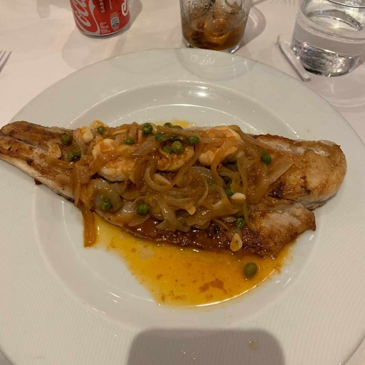 Filete a la Espalda con Gambas