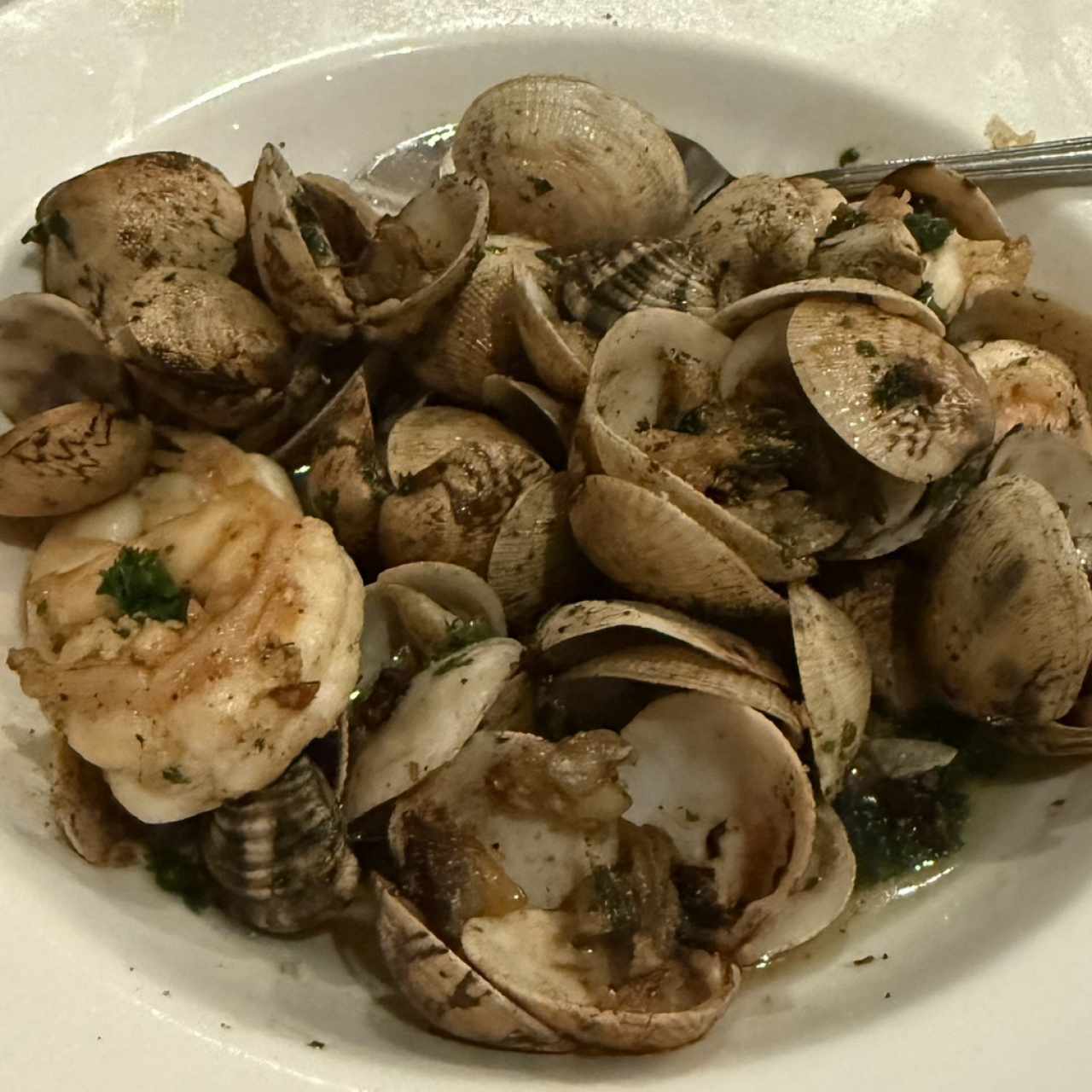 Gambas con Almejas