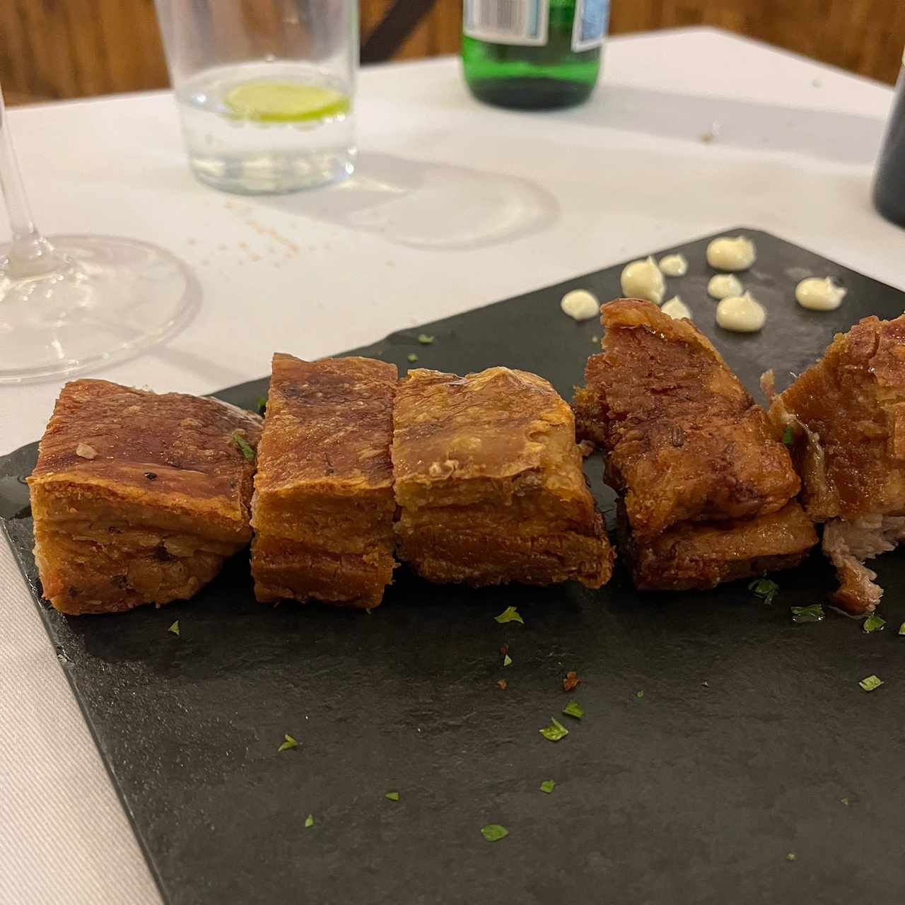 Pork belly crocante