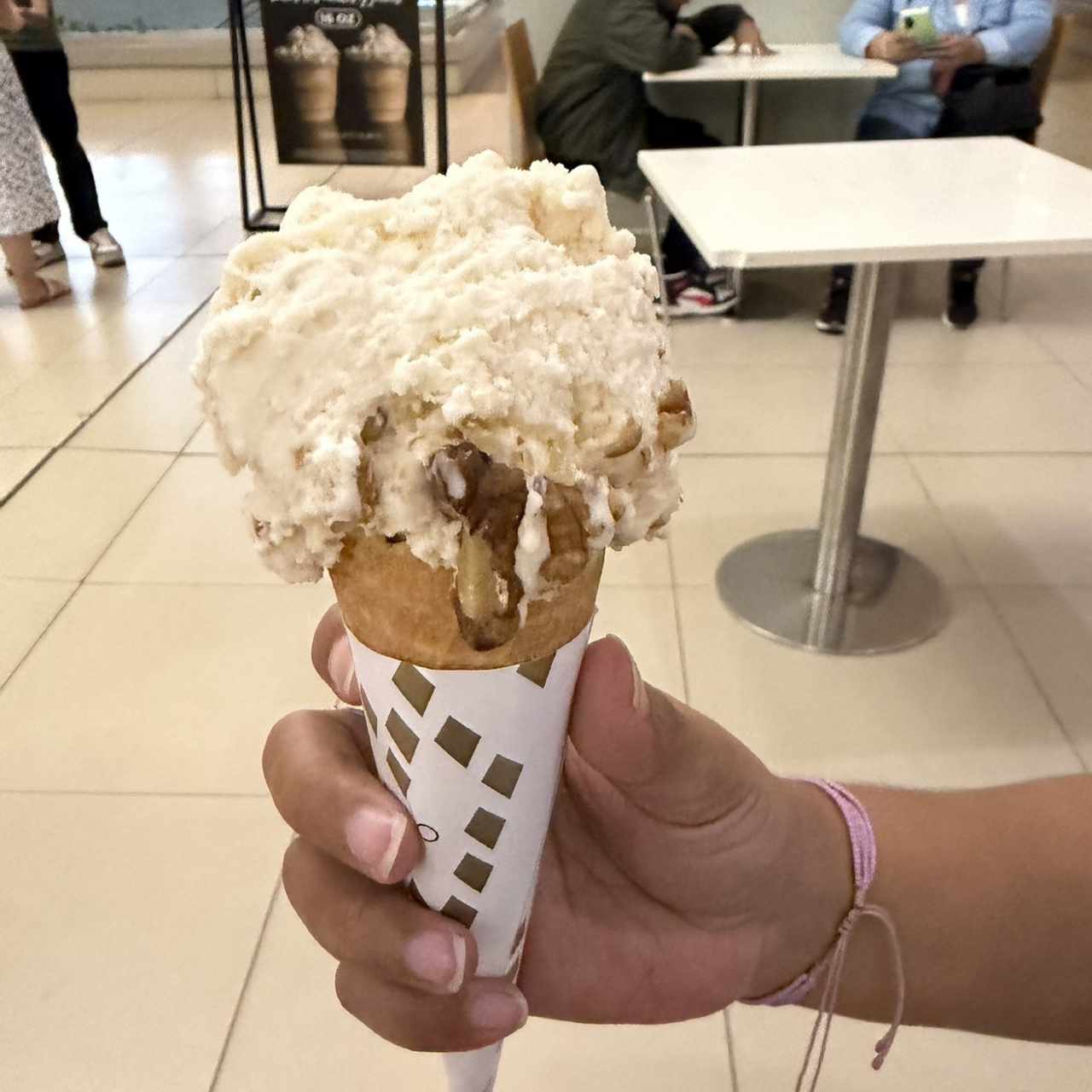 Helado de macadamia