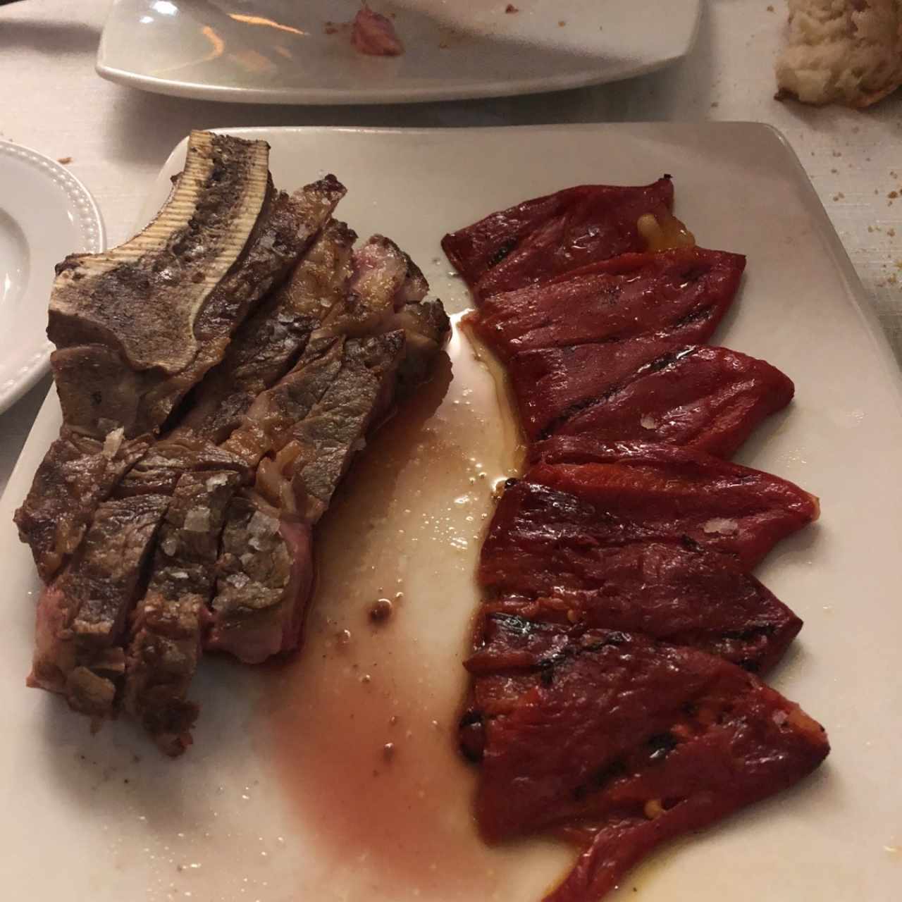 lo que queda del chuleton, muy rico