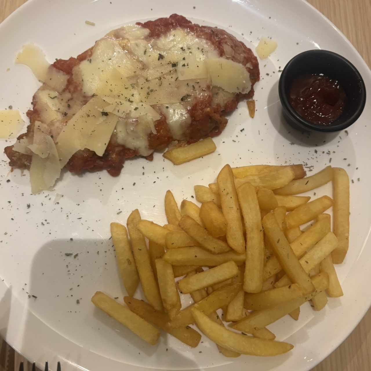 Milanesa de pollo a la parmesana