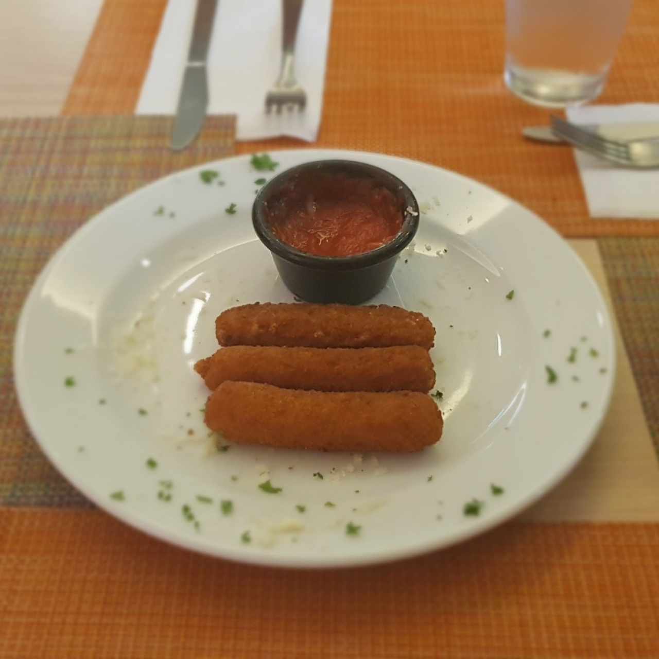 Entradas Calientes - Dedos de mozzarella