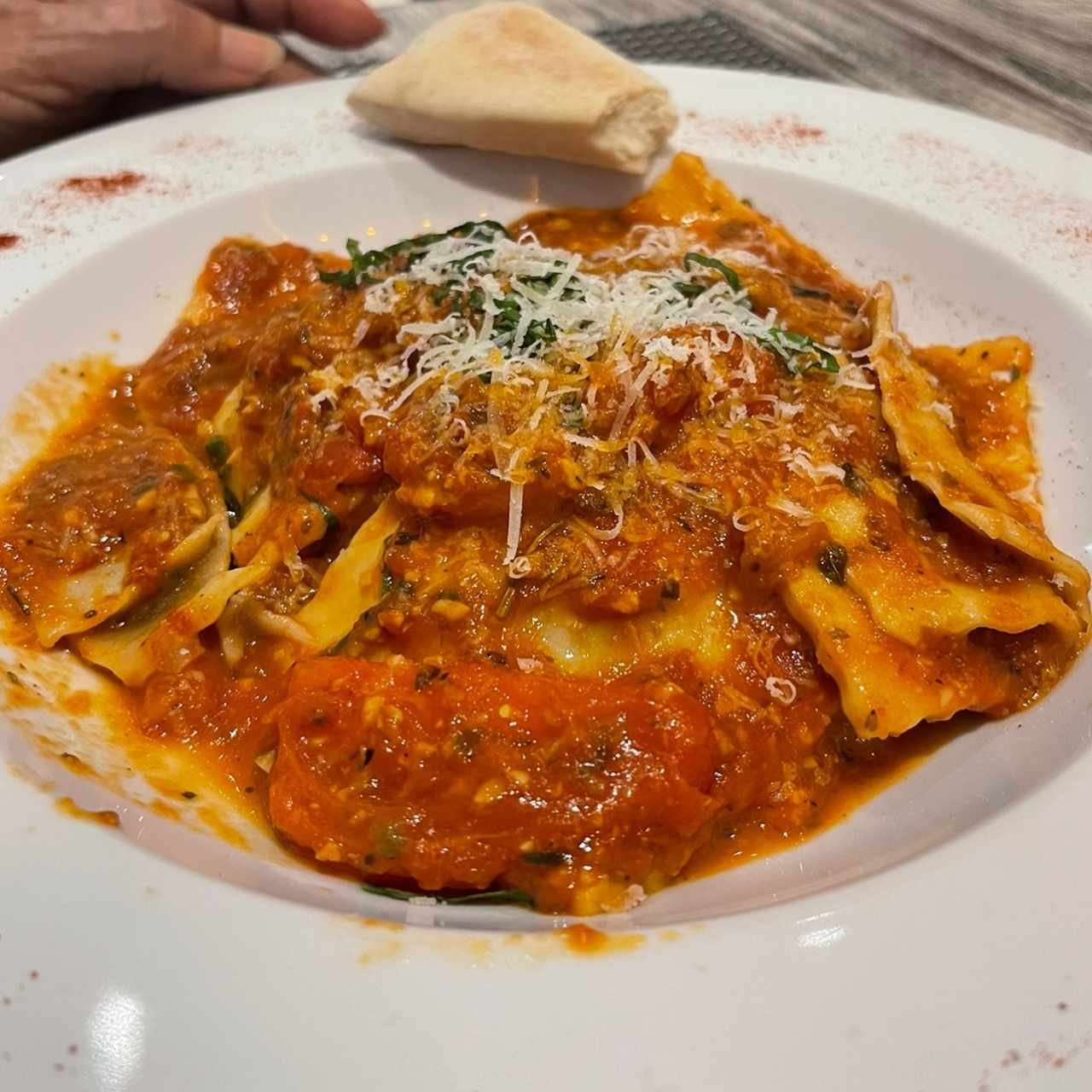 Raviolis con berenjena
