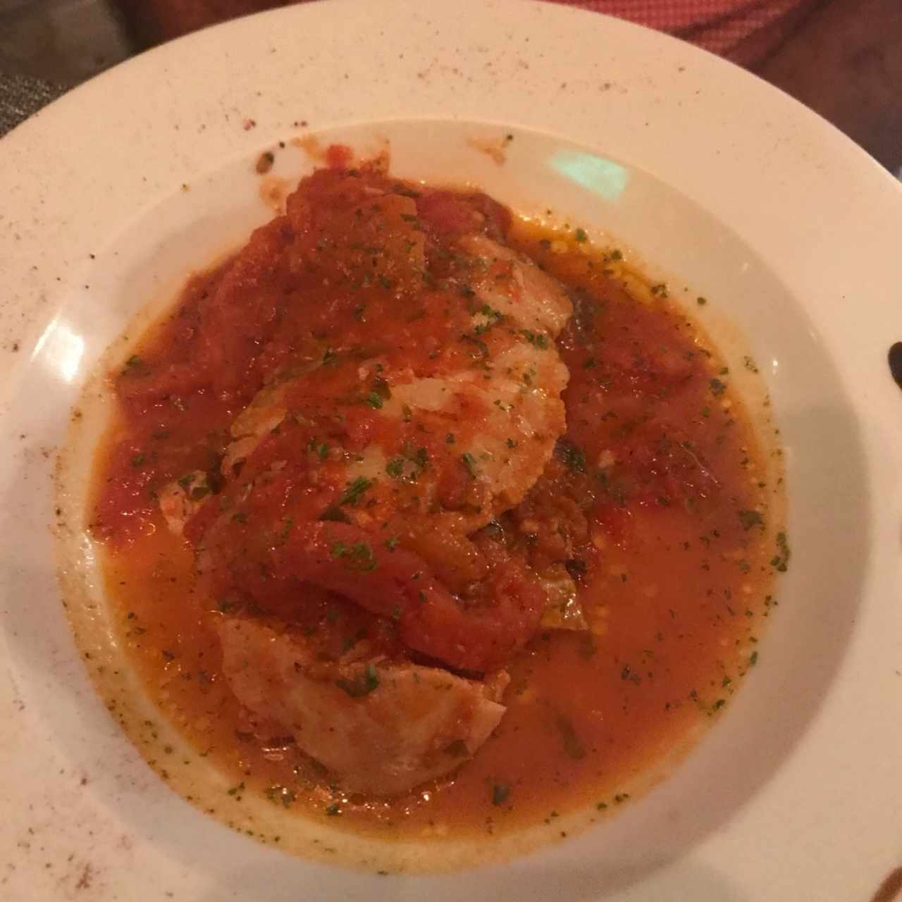 Filete de Corvina a la Livornesa