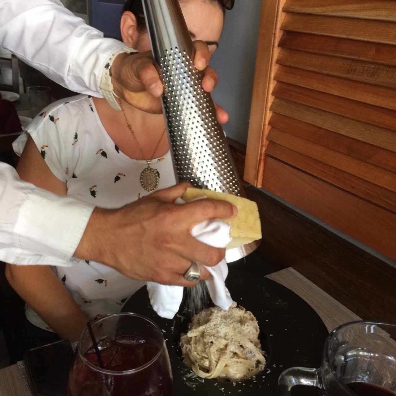 Más queso en el Fetuccini Strega