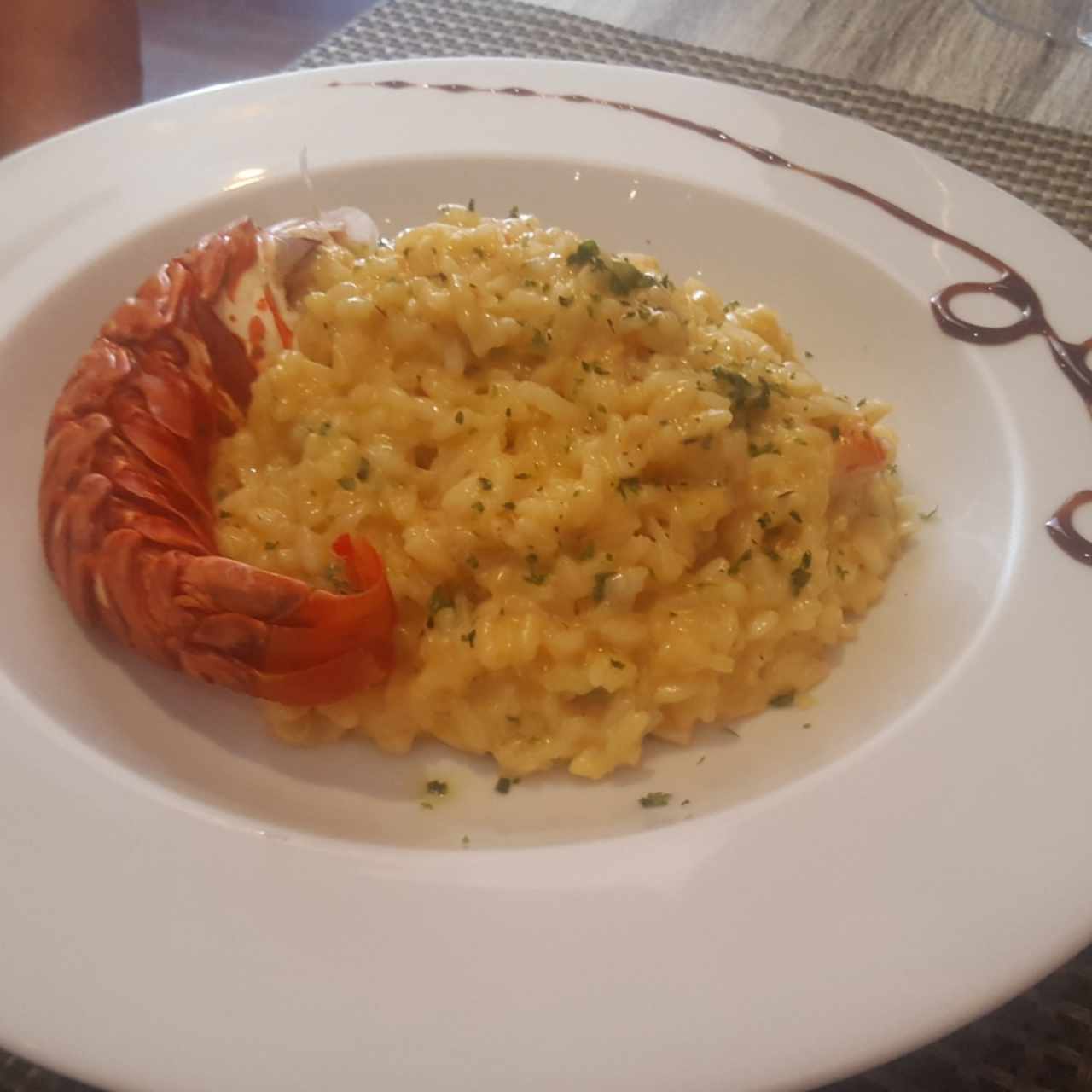 risoto con langosta